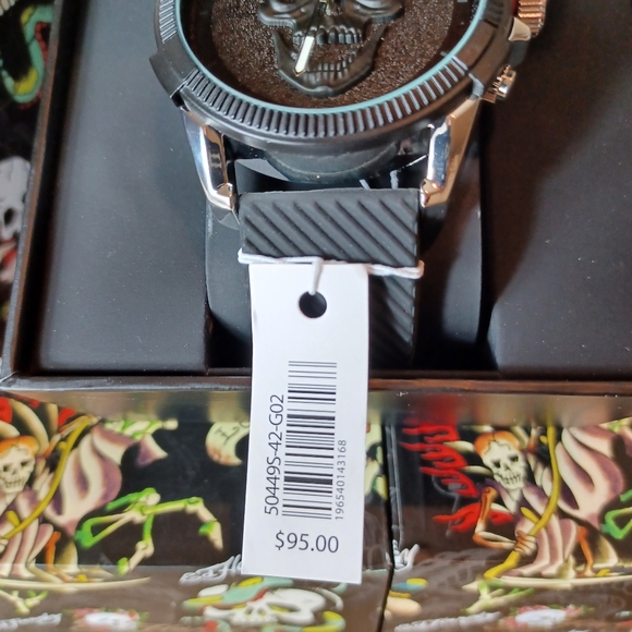 Ed Hardy | Accessories | Ed Hardy Mens Black Skull Wrist Watch | Poshmark